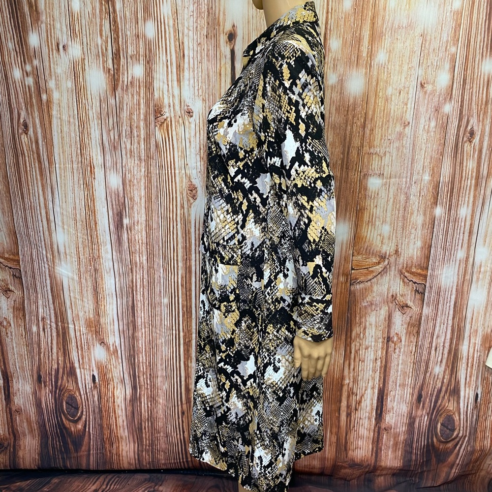 Jennifer Lopez Python Print Collared‎ Shirtdress - image 5